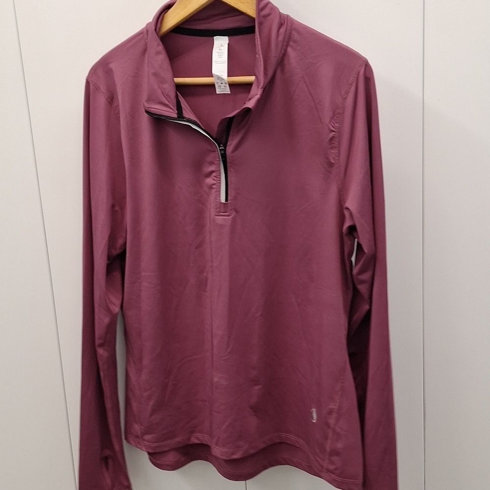 Icyzone Pink Quarter Zip Sporty Pullover XL